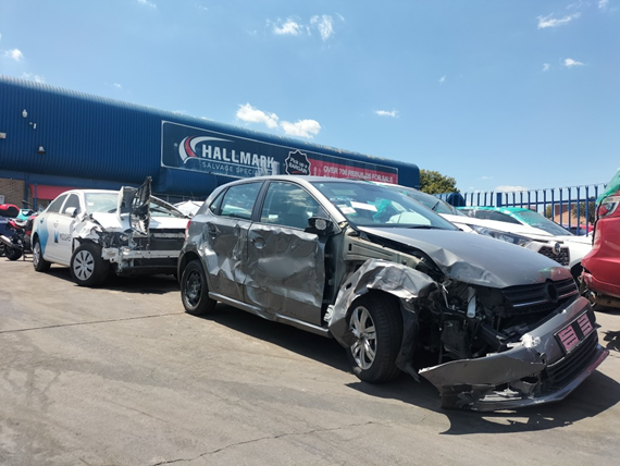 A selection of smashed cars for sale